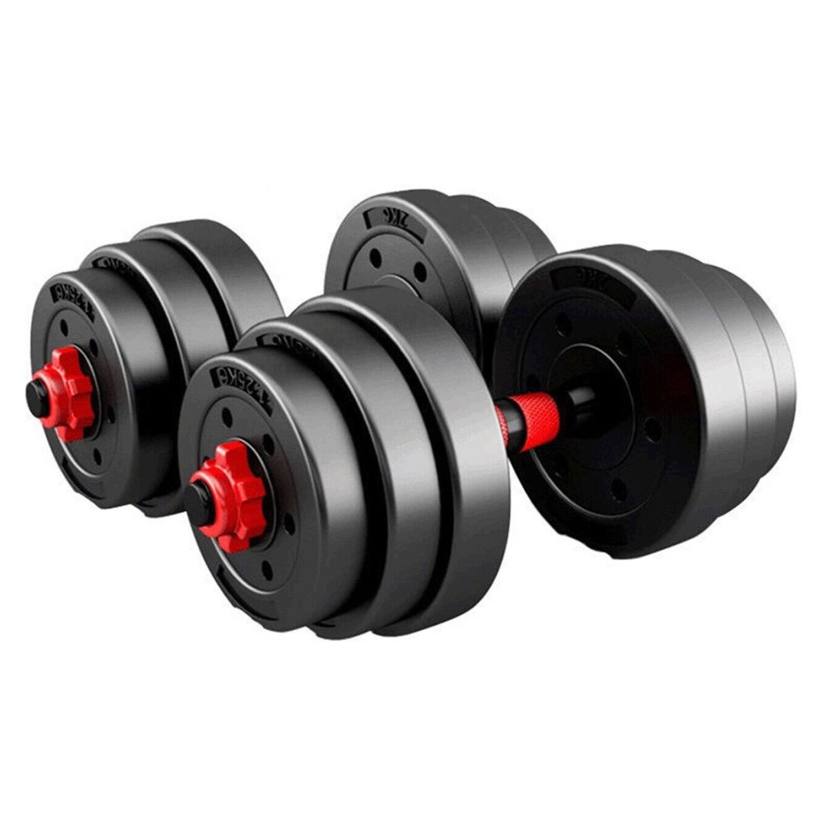 CHILE TENDENCIA - Set Mancuernas Y Barra Unibles 20Kg Ajustables