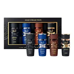 LATTAFA - Set 4 Pcs Lataffa Asad + Elixir + Zanzibar + Bourbon Edp 25ml Hombre