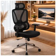 NOVAHUS - Silla Escritorio Ergonómica Base Metálica Dominus Pro