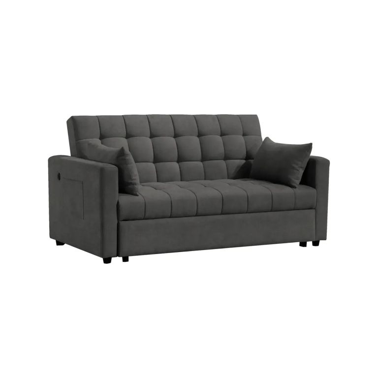 Sofa Cama 2,5 cuerpos Lorenzo Gris Oscuro ...