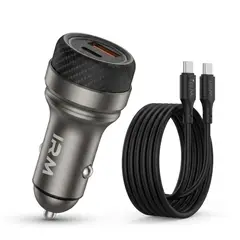 IRM - Cargador Rapido 45w de Celular Para Auto Ir52 Con Cable Tipo C