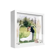 GENERICO - Marco Shadow Box Para Foto 20x20 Cm Profundidad 3 Cm Madera