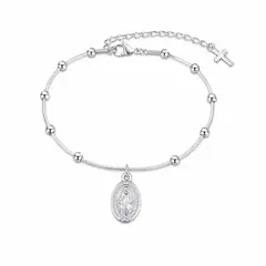 LK LUKSO - Pulsera Virgen María Acero Inoxidable