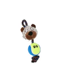 GENERICO - PELUCHE CUERDA CON PELOTA DE TENIS