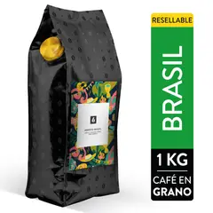 CAFFESSO - Café En Grano Tostado Italiano 1kg Brasil Resellable Senesto