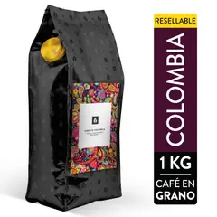 CAFFESSO - Café Grano Tostado Italiano 1kg Colombia Resellable Senesto