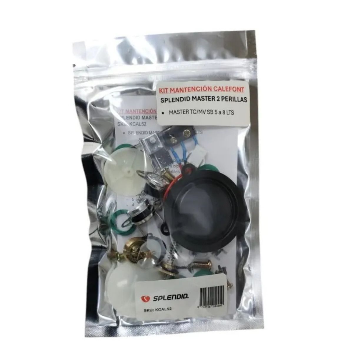 SPLENDID - KIT DE MANTENCION PARA CALEFONT SPLENDID MASTER 2 PERILLAS, 5 A 8 LITROS