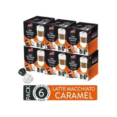 CAFFESSO - Pack x96 Cápsulas de Café Caramel Latte Macchiato Para Dolce Gusto René Coffee 6 Cajas