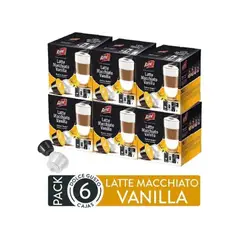 CAFFESSO - Pack x96 Cápsulas de Café Vanilla Latte Macchiato Para Dolce Gusto René Coffee 6 Cajas