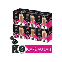CAFFESSO - Pack x96 Cápsulas de Café Au Lait Para Dolce Gusto René Coffee 6 Cajas