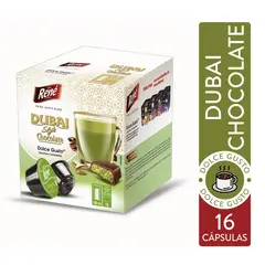 CAFFESSO - Pack x16 Cápsulas De Café Dubai Chocolate Para Dolce Gusto René Coffee