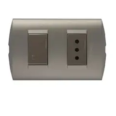 BTICINO - Interruptor 9-12+Toma 10A Mink-Terra Armado Modus Style