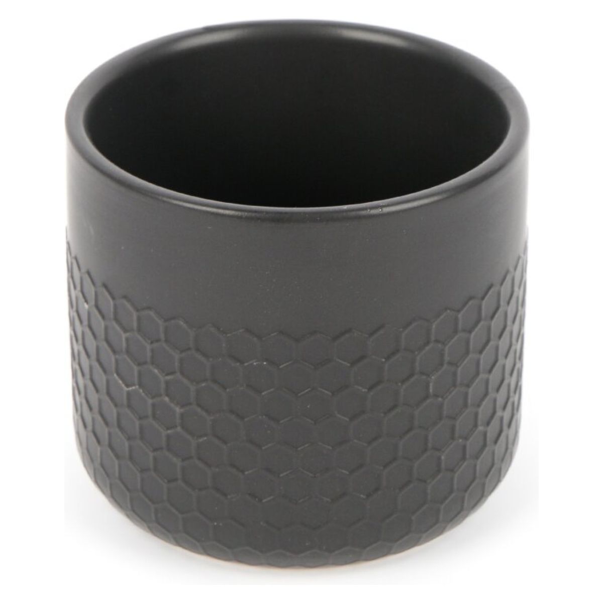 HOMEWELL - Macetero De Cerámica Gris 10X9Cm