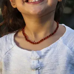 AMBARI - Collar de Ámbar Báltico Certificado para bebés y niños Ámbar Coñac