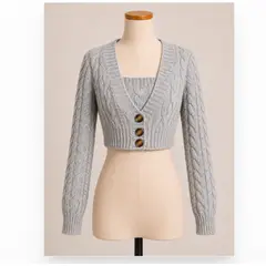 XPRESS RECHARGE - Conjunto mujer Tejido 2 Piezas Crop con Top interior