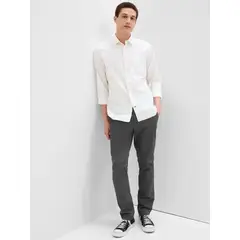 GAP - Pantalón Hombre Slim Khaki Negro