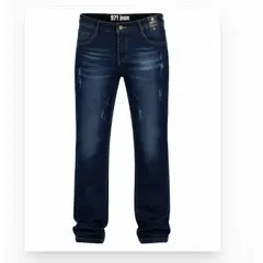 XPRESS RECHARGE - Jeans Hombre Skinny Azul Oscuro Destroyed con Efecto Lavado