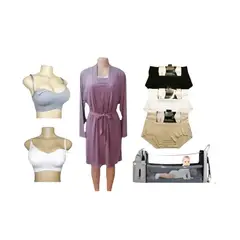 MEDIA LUNA - Pack de maternidad sostenes bata camisola calzones mochila pañalera