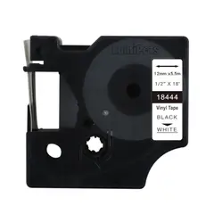 GENERICO - Etiqueta Vinilo Industrial RHINO 12mm Blanca - Tipo 18444 3M DYMO - Fuerte Adhesivo