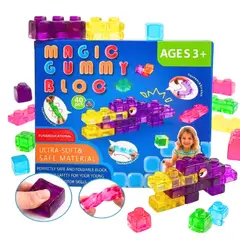 GENERICO - Bloques De Construccion Didacticos Goma Suave Magic Gummy Bloc 40 Pcs