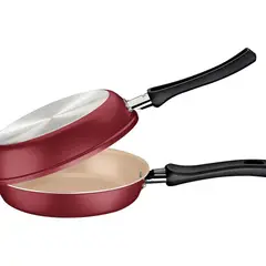 GENERICO - Sartén Doble Antiadherente para Tortillas Tramontina de 20 cm