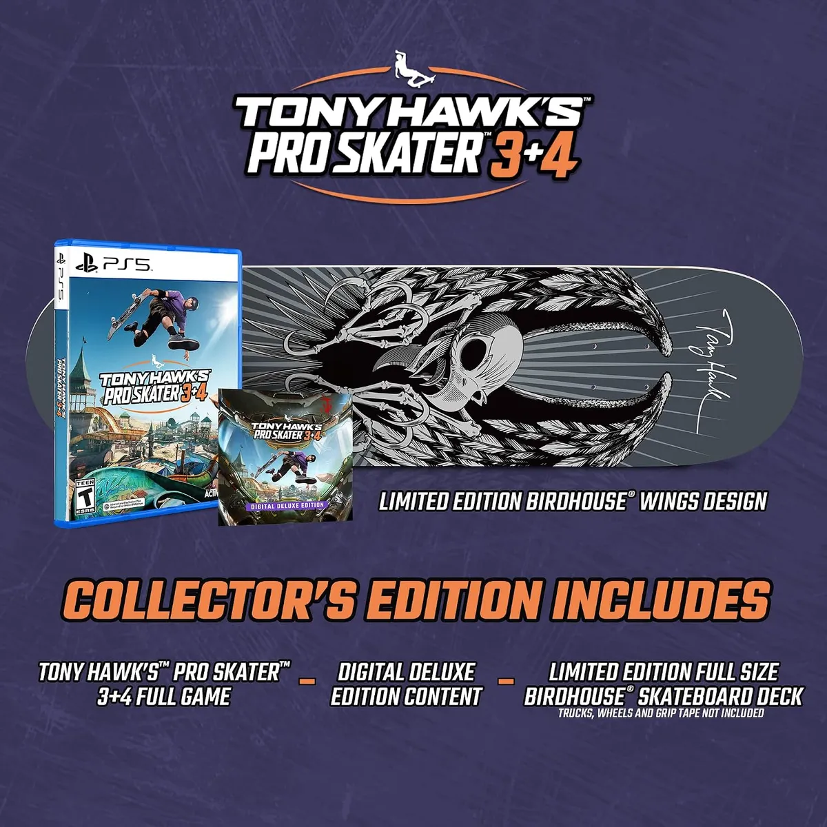 ACTIVISION - Videojuego Tony Hawks Pro Skater 3+4 Collector Edition Ps5 Con Deck