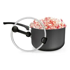 GENERICO - Olla De Cabritas Palomitas 3.5 Litros Antiadherente Negro
