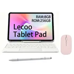 LECOO - Tablet Pad 8GB+256GB WIFI 12.7''+Teclado+Lápiz+Mouse Rosa