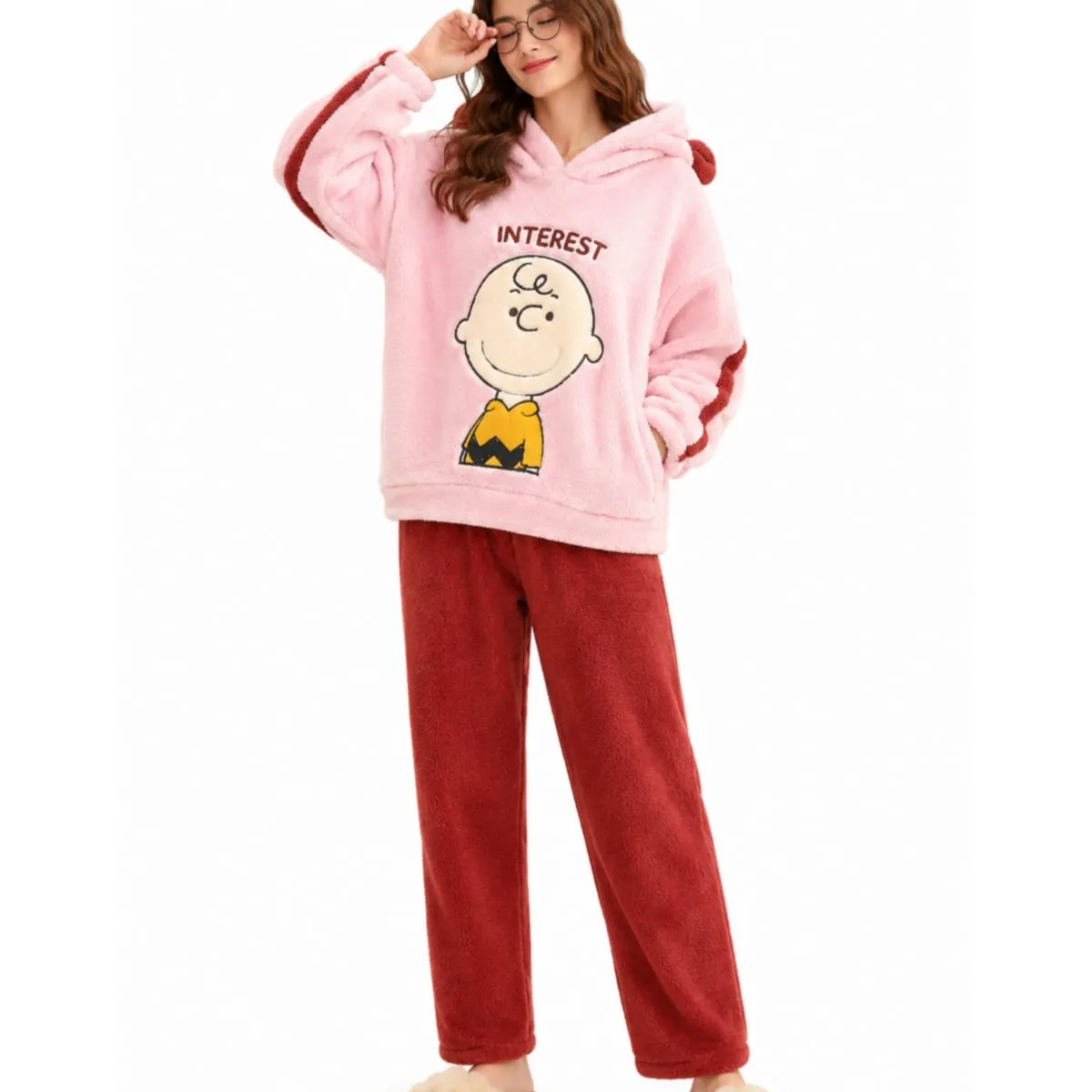 CHINITOWN - Pijama Invierno Mujer Polar  Suavidad y Diversión para tus Noches de Invierno