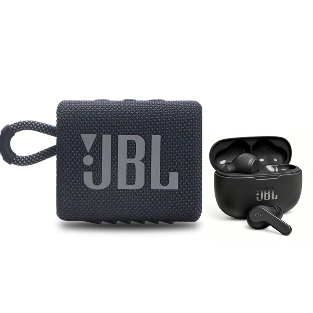 JBL - Parlante bluetooth JBL GO 3 IP67 Y  Audífonos Bluetooth JBL WAVE 200 TWS