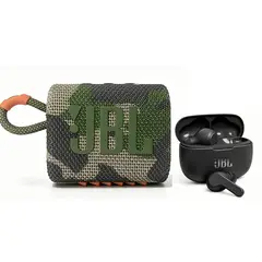 JBL - Parlante bluetooth GO 3 IP67 Y Audífonos Bluetooth WAVE 200 TWS