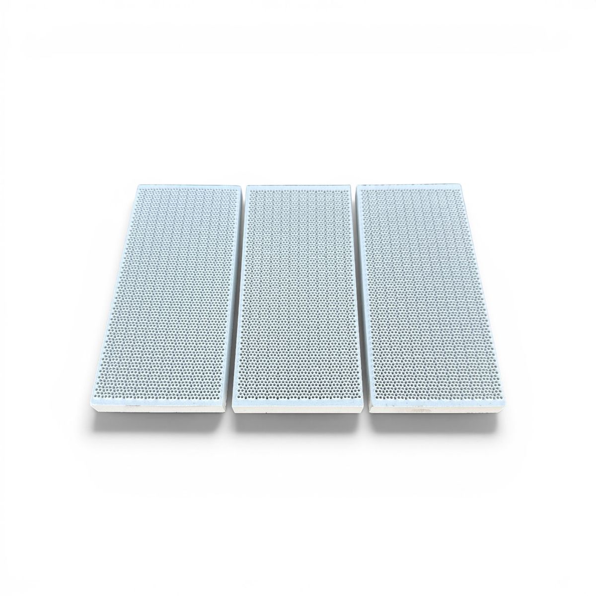 GENERICO - PACK 3 Placas Cerámicas Refractarias para Estufas a Gas 7x16 cm LARGA