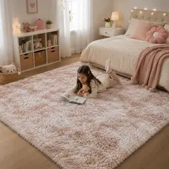 GENERICO - Alfombra Jaspeada En Tonos Beige Rosa 200cm x 300cm