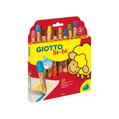 GIOTTO - Lápices de Colores Bebé set 12 Lápices + Sacapuntas