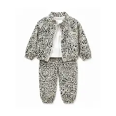 KIBOU - Conjunto Buzo Niña Animal Print Leopardo Con Chaqueta