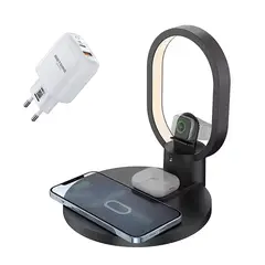 GENERICO - Estacion Compatible con iPhone AirPods Apple Watch Carga Inalambrica
