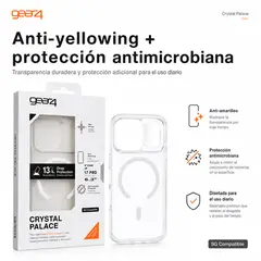 GEAR - Carcasa Gear4 Crystal Palace Magsafe compatible con iPhone 17 Pro