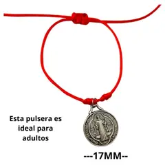 GENERICO - Pulsera Medallita San Benito Hilo Rojo Para Bebé