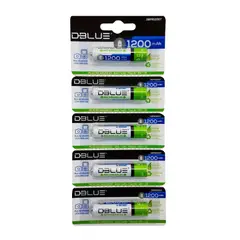 DBLUE - Pack 5 Pilas Recargables AAA 1200mha