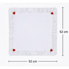 GENERICO - Pack 12 PañueloS Cueca Blanco Con Encaje Para Fiestas Patrias