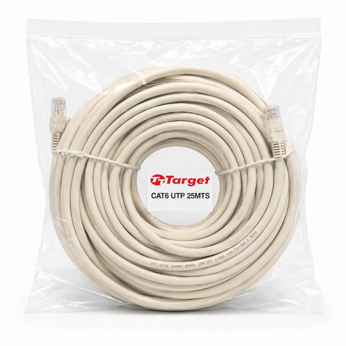 TARGET - Cable de Red Target 25 mts Patch Cord UTP Cat 6