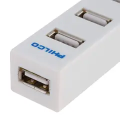 PHILCO - Mini Hub USB 2.0 Blanco 4p