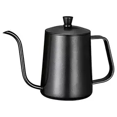 GENERICO - Tetera Aspor Cuello Cisne Acero Inoxidable Negra 600ml