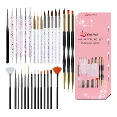 EVERSO - Kit 31 Pinceles Para Uñas Acrilico Manicura Decoración Profe