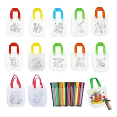 EVERSO - Pack De 24 Bolsas Pintar+24pcs Pluma De Acuarela Cumpleaños