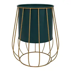 FLIPEREX - Porta Macetero Pedestal Maceta Plantas Metalico Decorativo - Turquesa