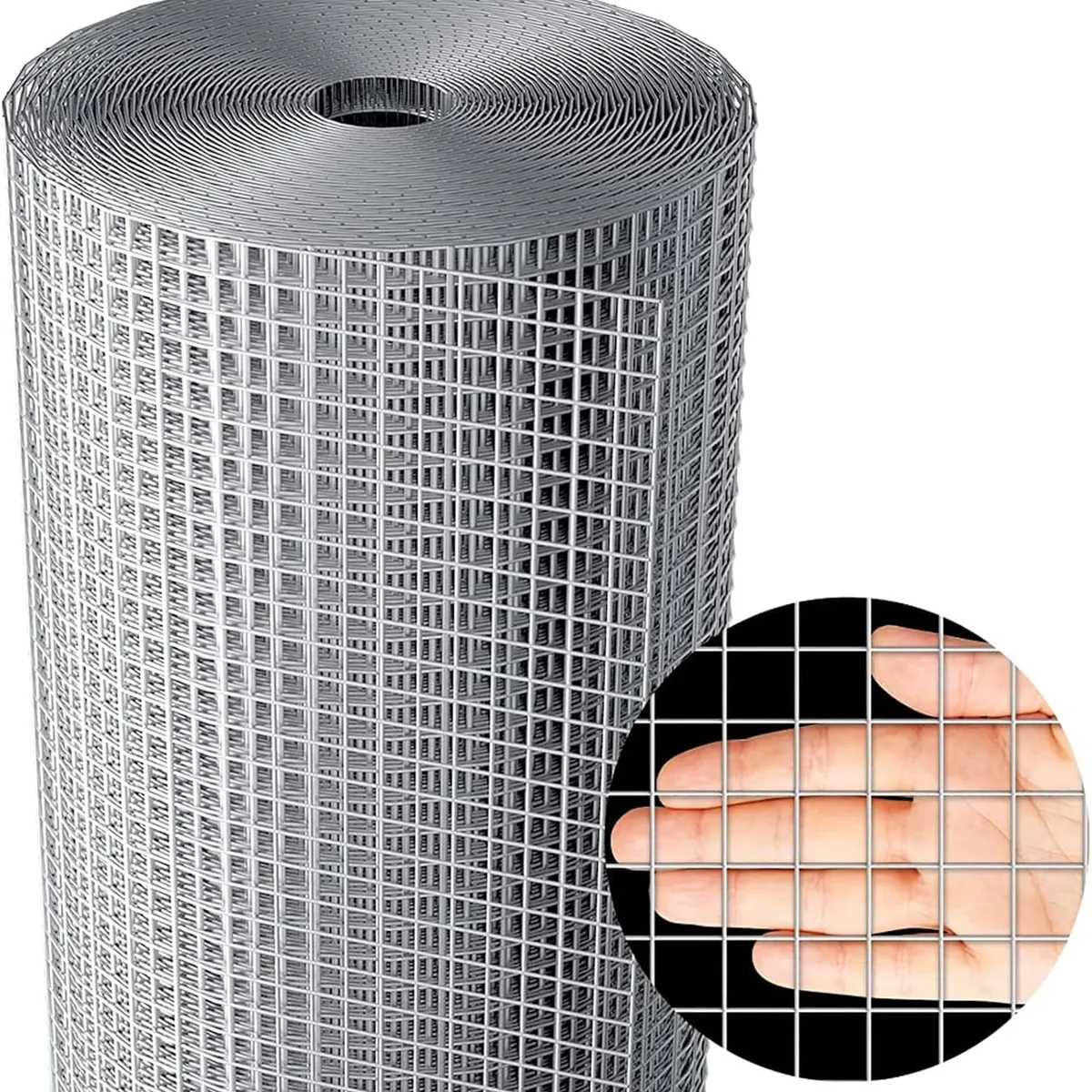 Malla Soldada Galvanizada 0.5 pulgada 90cmx10m, Red de jaula para pollos, marca AMBM SHOP - Foto Principal