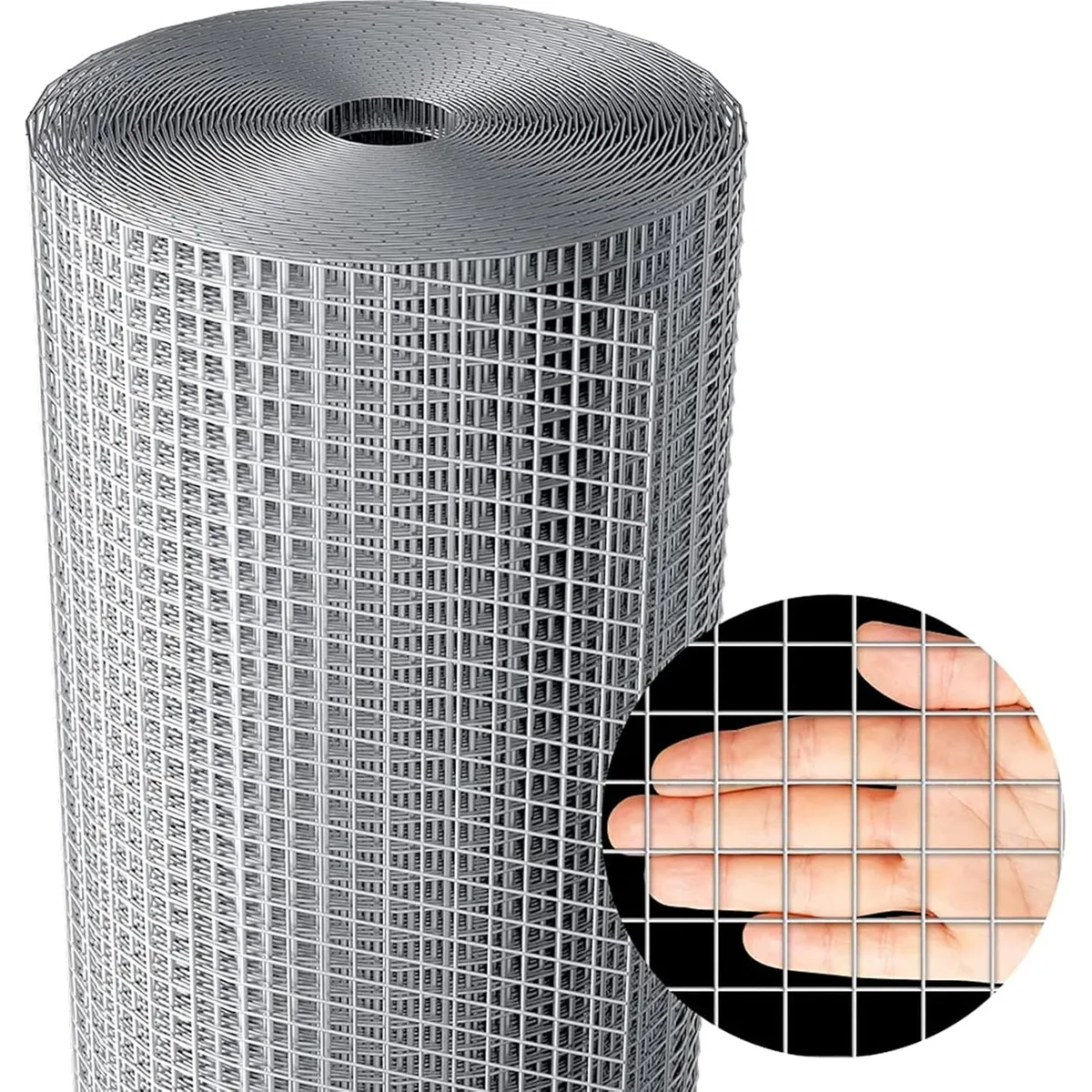 Malla Soldada Galvanizada 0.5 pulgada 90cmx10m, Red de jaula para pollos, marca AMBM SHOP - Foto Principal