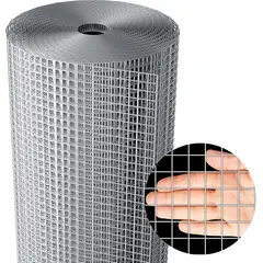 AMBM SHOP - Malla Soldada Galvanizada 0.5 pulgada 90cmx10m, Red de jaula para pollos