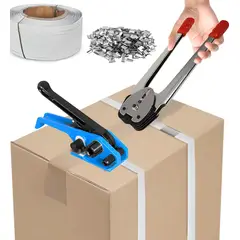 AMBM SHOP - Kit Enzunchadora Manual / Sellador / Zuncho Plástico 2600 metros / Sellos